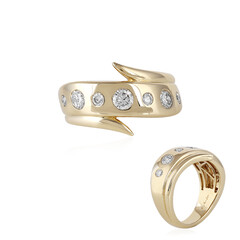 Gouden ring met SI2 (H) Diamanten (de Melo)