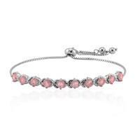 Zilveren armband met Pastelroze Kwartskristallen