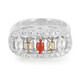 Zilveren ring met edelstenen