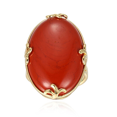 Zilveren ring met een rode jaspis