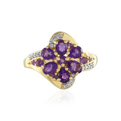 Zilveren ring met amethisten