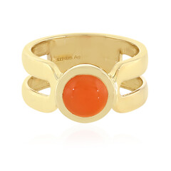 Zilveren ring met een Perzik Maansteen (Juwelo Bauhaus)