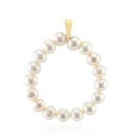 Zilveren hanger met Witte zoetwater kweekparels (TPC)