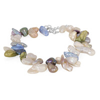 Zilveren armband met zoetwater kweekparels