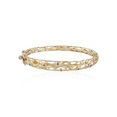 Gouden armband met een I1 Champagne diamant  (Ornaments by de Melo)