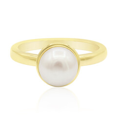 Zilveren ring met een zoetwater kweekparel
