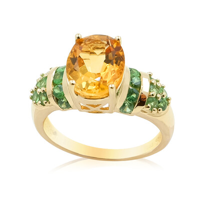 Gouden ring met een citrien