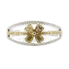Gouden ring met SI2 Fancy Diamanten (CIRARI)