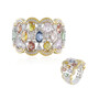 Zilveren ring met een blauwe saffier (Gems en Vogue)