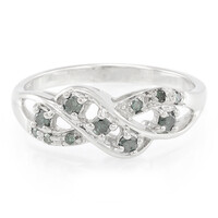 Zilveren ring met Fancy diamanten