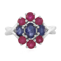 Zilveren ring met een Madagaskar Blauwe Saffier