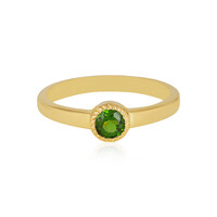 Zilveren ring met een Russische diopsied