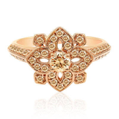 Gouden ring met een SI1 Argyle Rose De France Diamant (Annette)