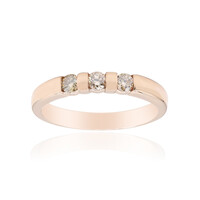 Gouden ring met SI1 Argyle Rose De France Diamanten