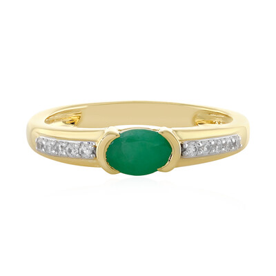 Zilveren ring met een Braziliaanse smaragd