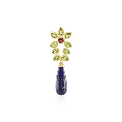 Zilveren hanger met een lapis lazuli