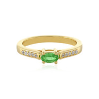 Zilveren ring met een tsavoriet