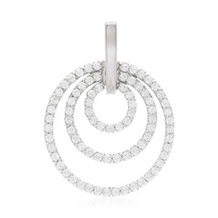 Zilveren hanger met zirkonen