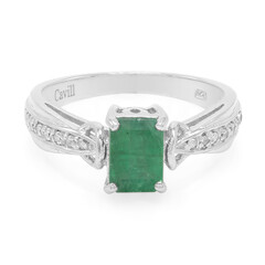 Zilveren ring met een Bahia-smaragd