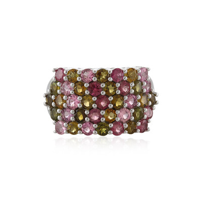 Zilveren ring met toermalijnen