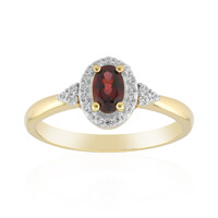 Gouden ring met een Songea robijn