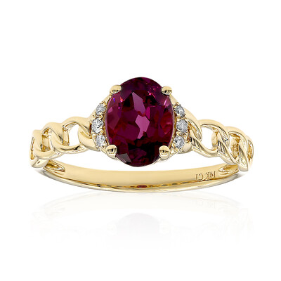 Gouden ring met een rhodliet (CIRARI)
