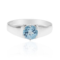 Zilveren ring met een Zwitsers-blauwe topaas (Tenner Diniz)