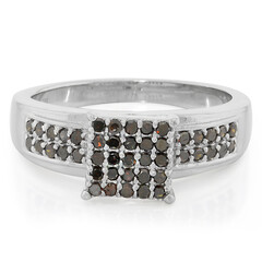 Zilveren ring met Fancy diamanten