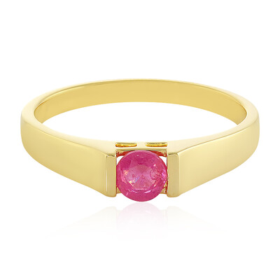 Zilveren ring met een Madagaskar Roze Saffier