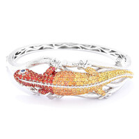 Zilveren armband met blauwe saffieren (Dallas Prince Designs)