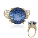 Gouden ring met een kleurwissel fluoriet (de Melo)