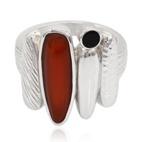 Zilveren ring met een carneool