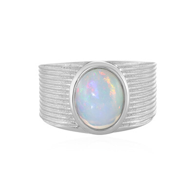 Zilveren ring met een Welo-opaal (MONOSONO COLLECTION)