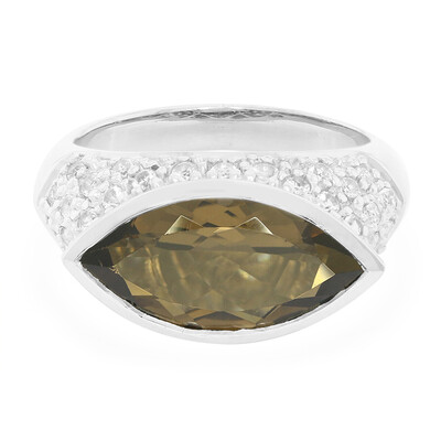 Zilveren ring met een rookkwarts