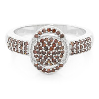 Zilveren ring met Fancy diamanten