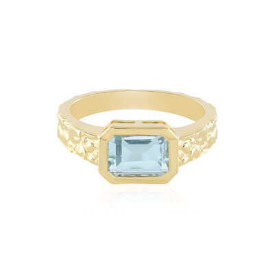 Zilveren ring met een hemel-blauwe topaas
