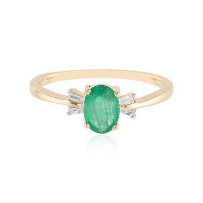 Gouden ring met een Braziliaanse smaragd
