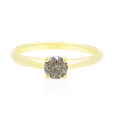 Gouden ring met een SI2 Argyle Champagne Diamant (de Melo)
