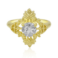 Zilveren ring met een witte topaas