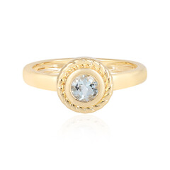 Zilveren ring met een aquamarijn