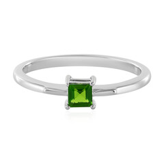 Zilveren ring met een Russische diopsied