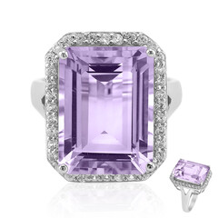 Zilveren ring met een lavendel amethist