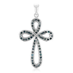 Zilveren hanger met Fancy diamanten
