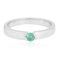 Zilveren ring met een Columbiaanse smaragd