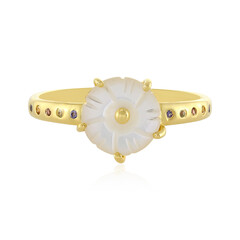 Zilveren ring met een parelmoer