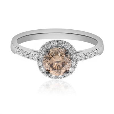 Gouden ring met een SI2 Bruine Diamant (CIRARI)