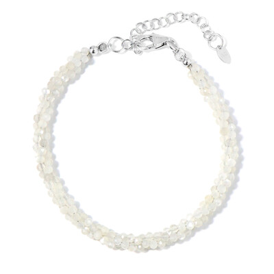 Zilveren armband met witte maanstenen