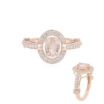 Gouden ring met een morganiet