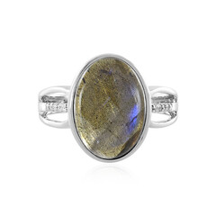 Zilveren ring met een labradoriet