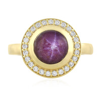 Zilveren ring met een Channapatna Ster Robijn